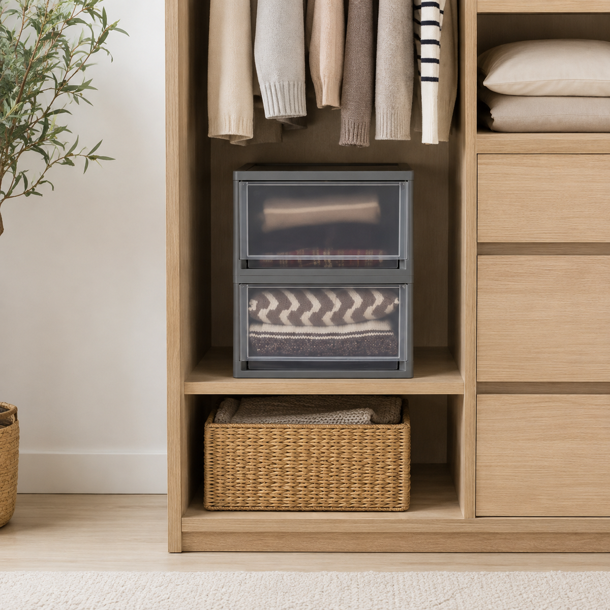 Stackable Under Bed Storage Drawers